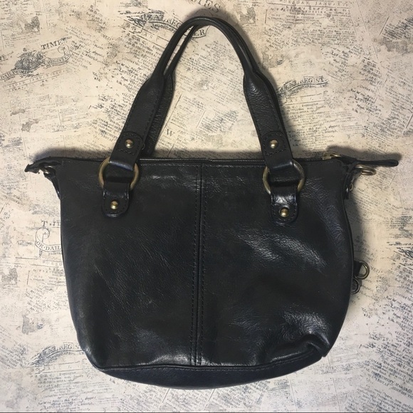 Fossil black leather hand bag - Picture 3 of 10